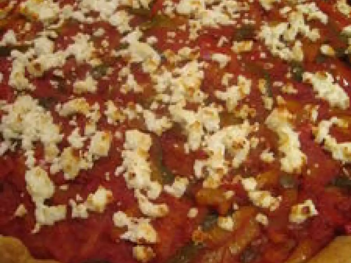 Tarte feuilletée tomate, poivron, chèvre