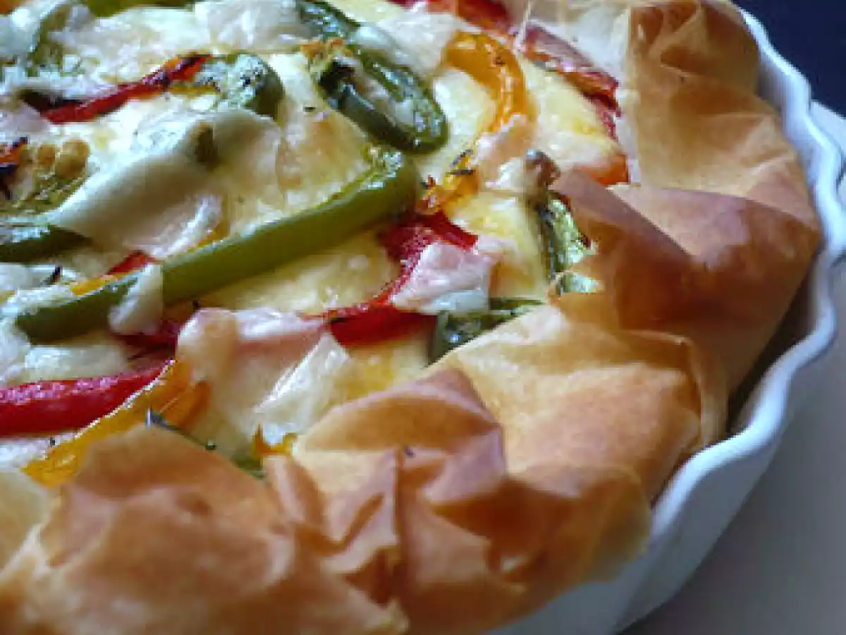 Tarte filo aux trois poivrons - photo 2