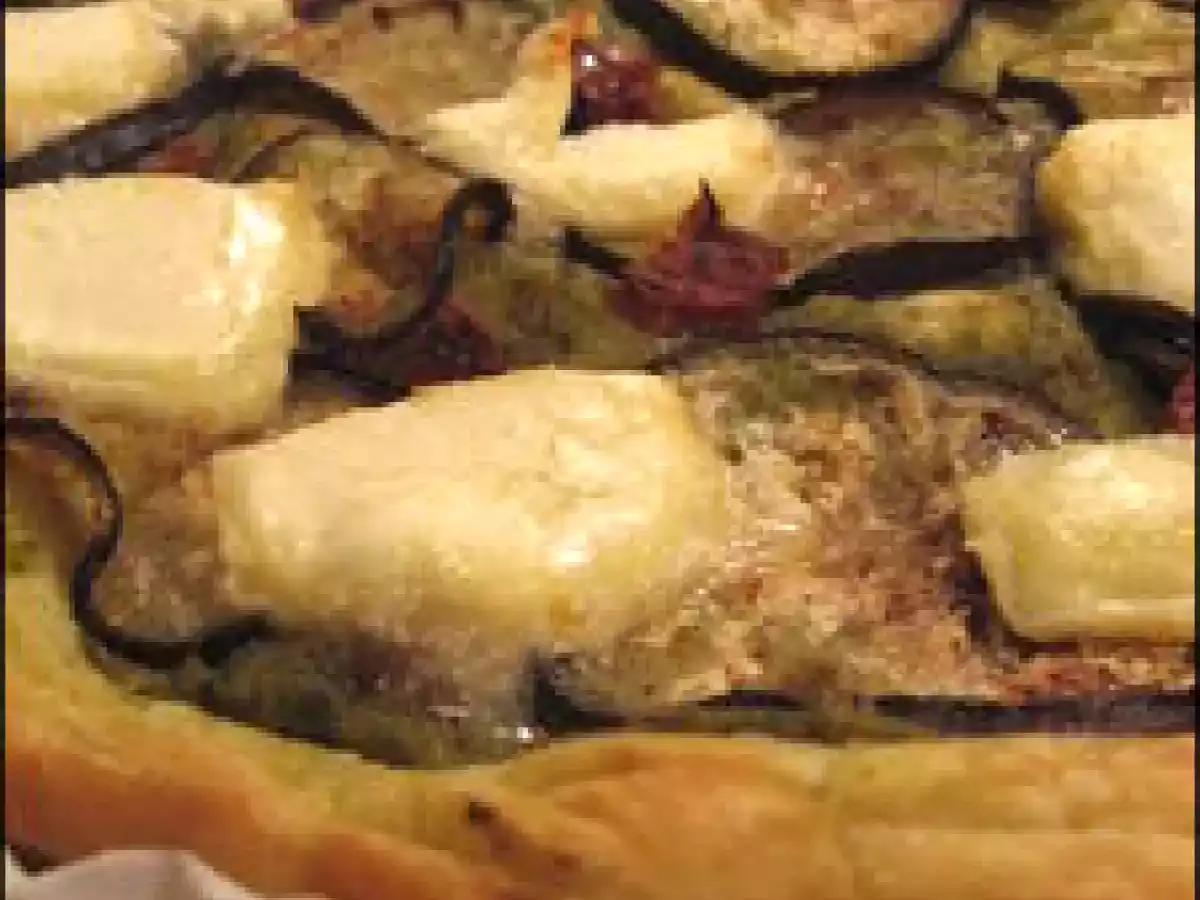 Tarte fine aubergine, pesto et chèvre - photo 2