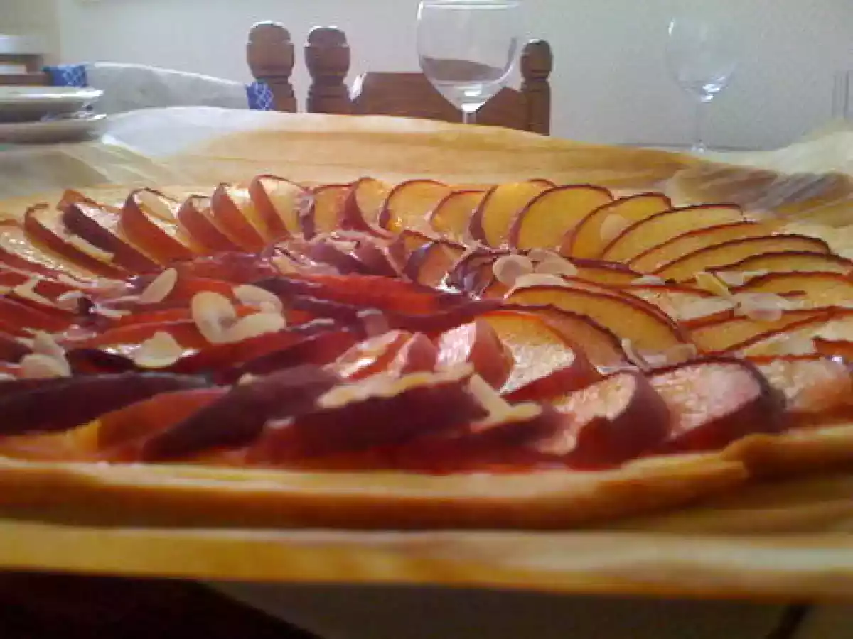 Tarte fine aux pêches - photo 2