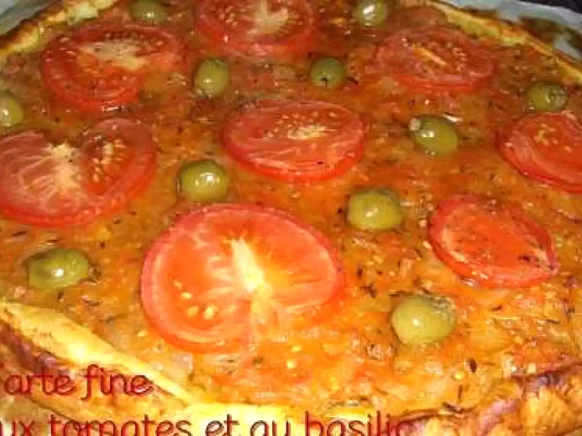 Tarte fine aux tomates et au basilic