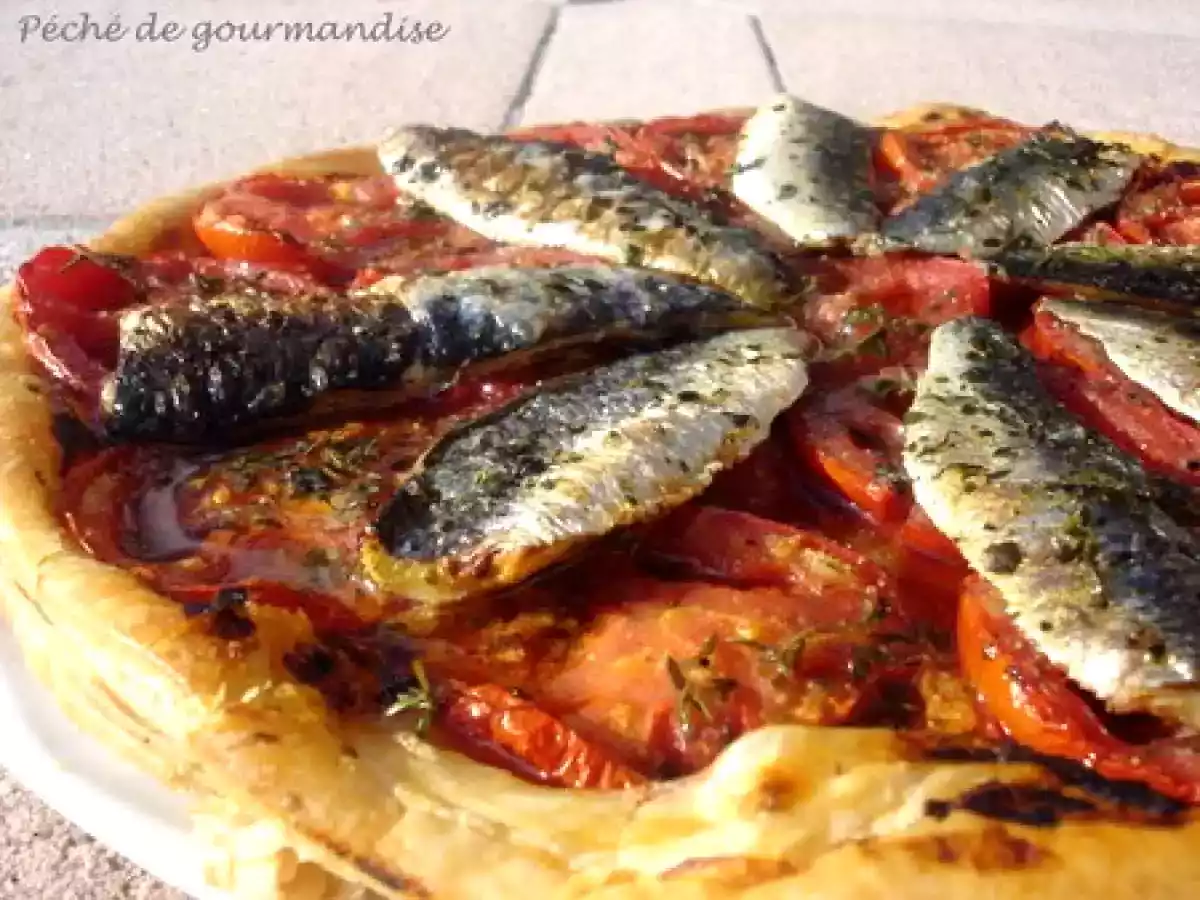 Tarte fine aux tomates et aux filet de sardines fraîches - photo 2