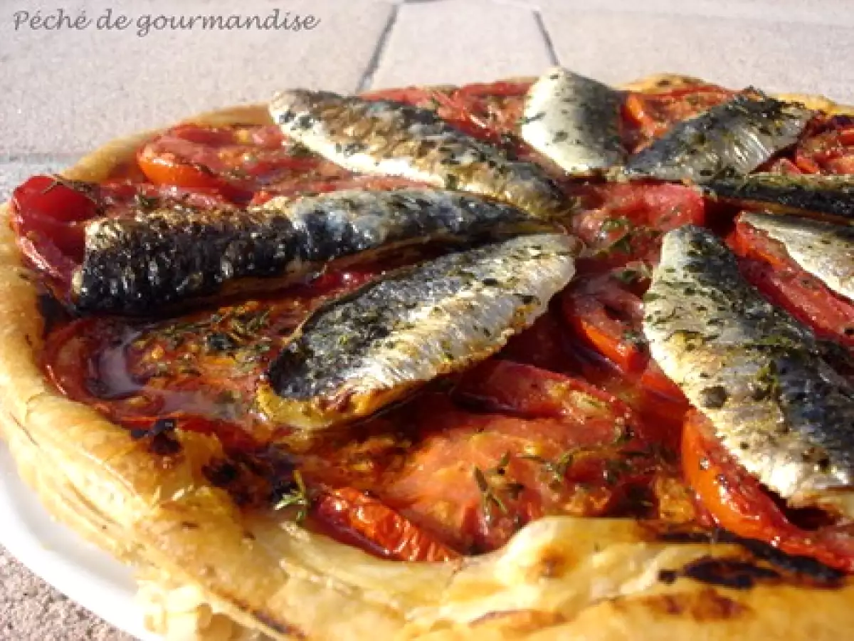 Tarte fine aux tomates et aux filets de sardines fraîches - photo 2