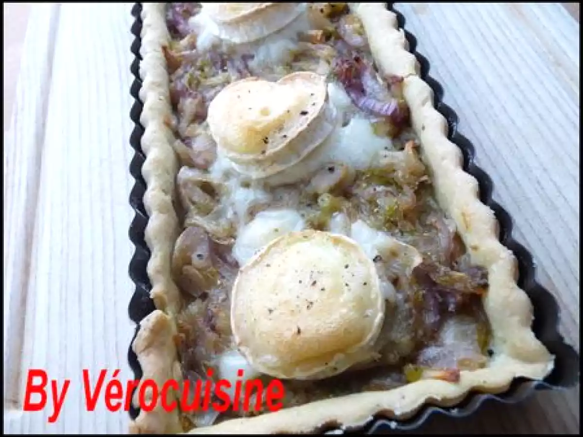 TARTE FINE OIGNONS NOUVEAUX- CHEVRE
