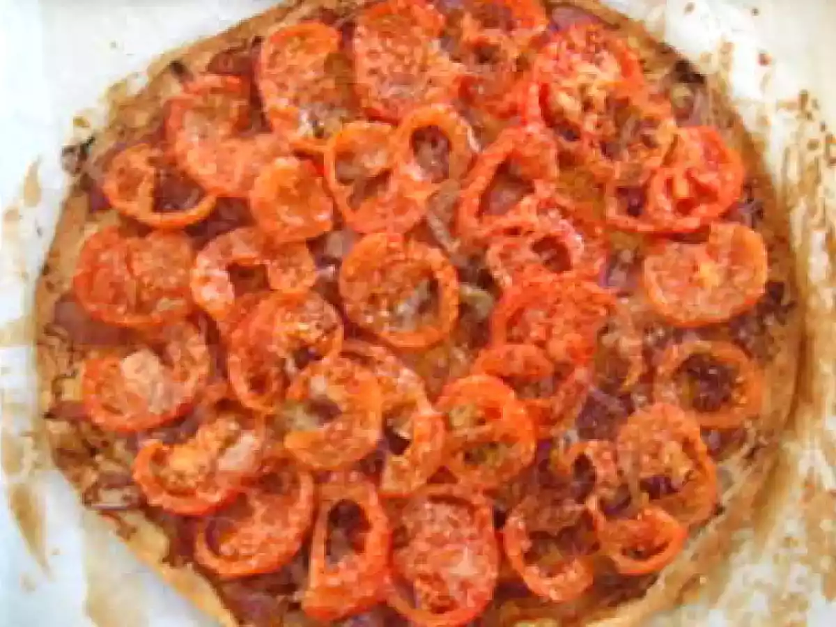 Tarte fine oignons, tomates et parmesan - photo 3
