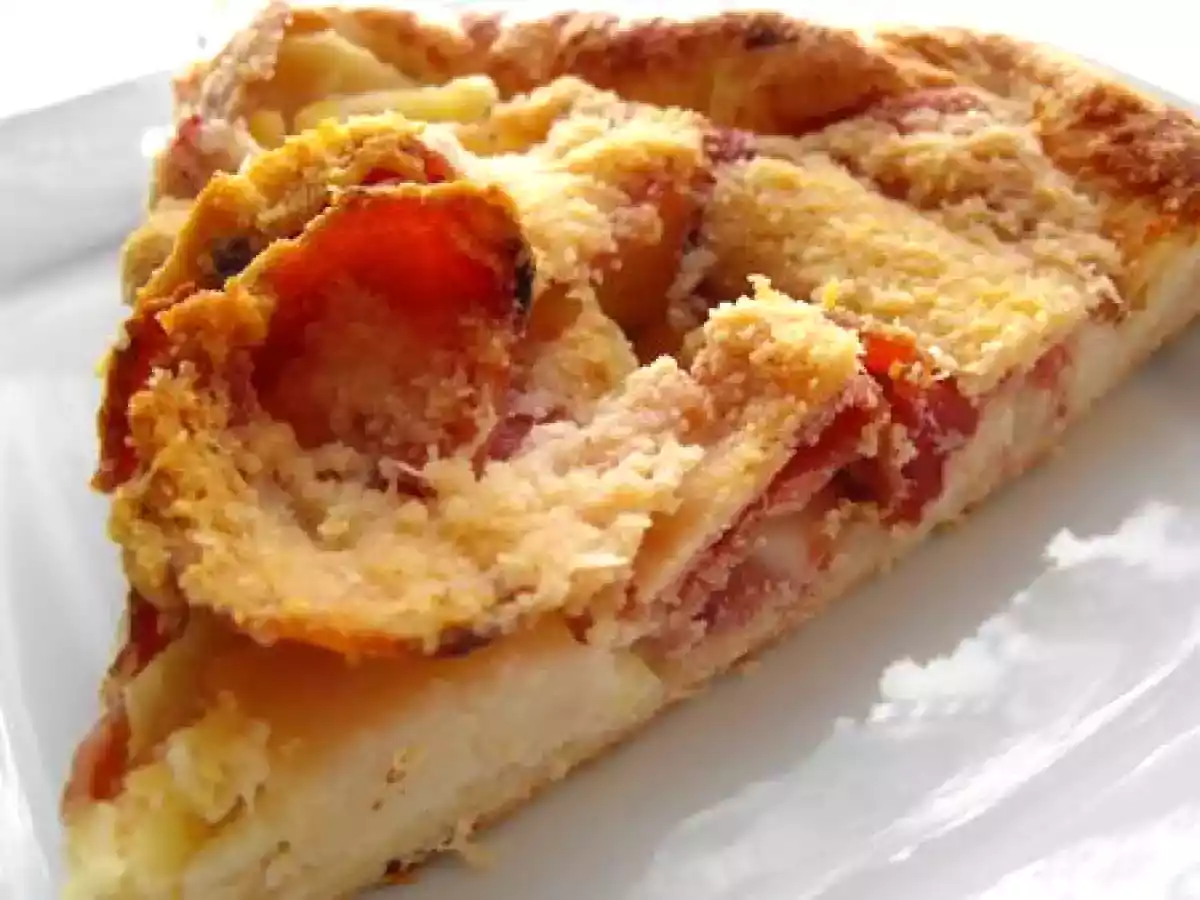 Tarte fine pommes de terre, jambon cru et parmesan - photo 2