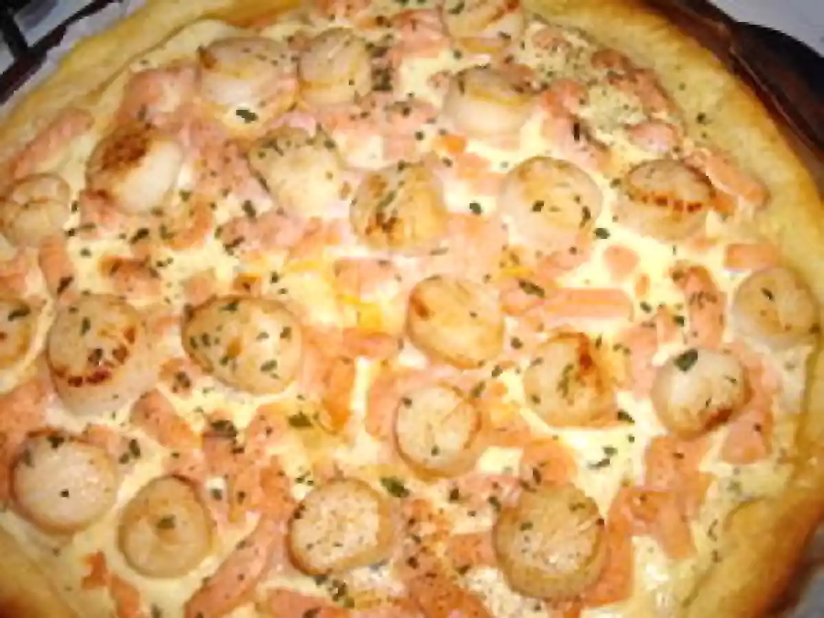 Tarte fine saumon et St Jacques