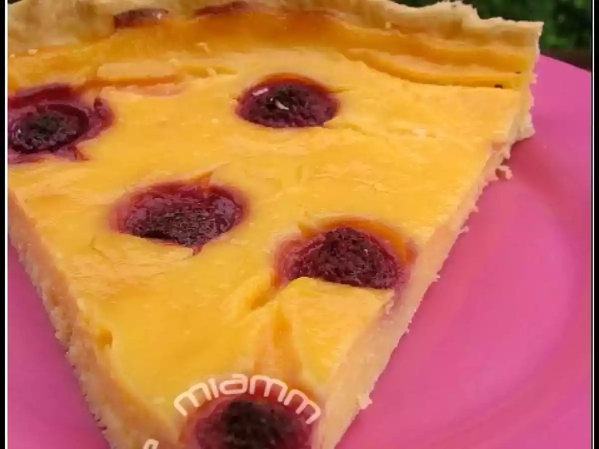 Tarte flan au yaourt à boire saveur framboises - photo 2