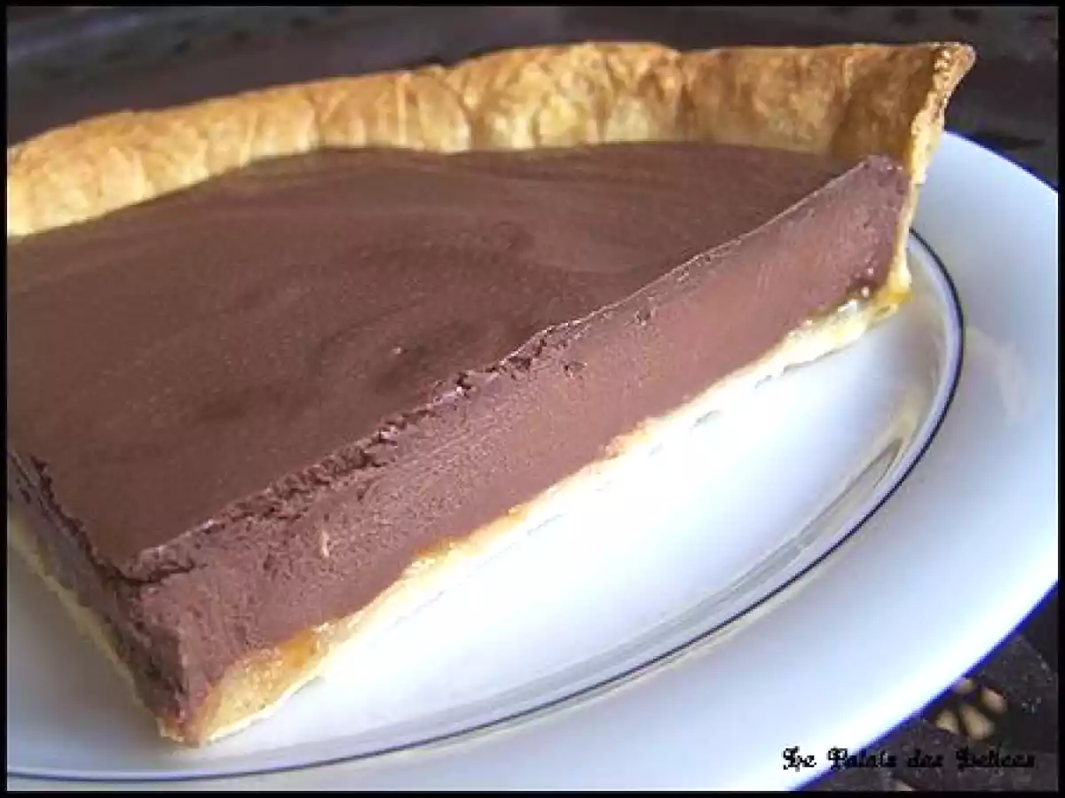 Tarte fondante au chocolat noir et confiture d'abricot - photo 4