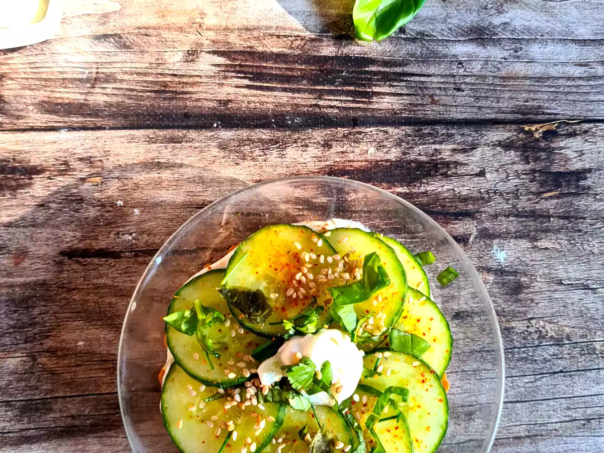 Tarte fraicheur au concombre