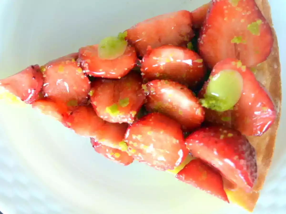 Tarte Fraise Pistache sur sablé Breton - photo 3