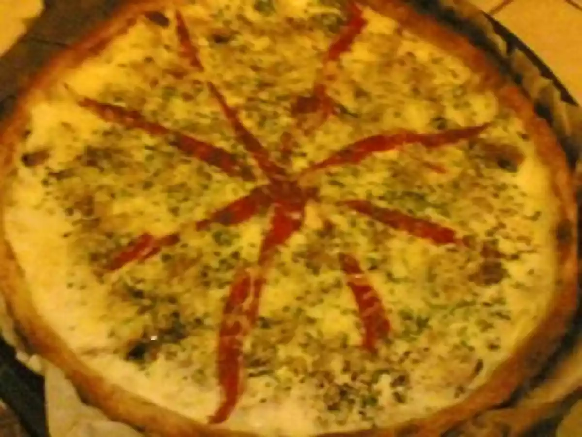 Tarte fruits de mer/ poivrons