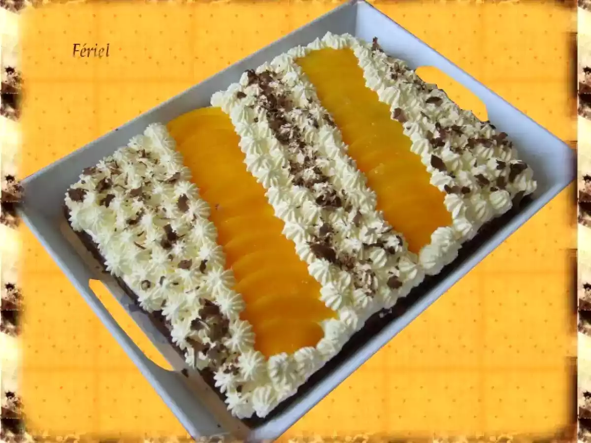 Tarte génoise aux pèches