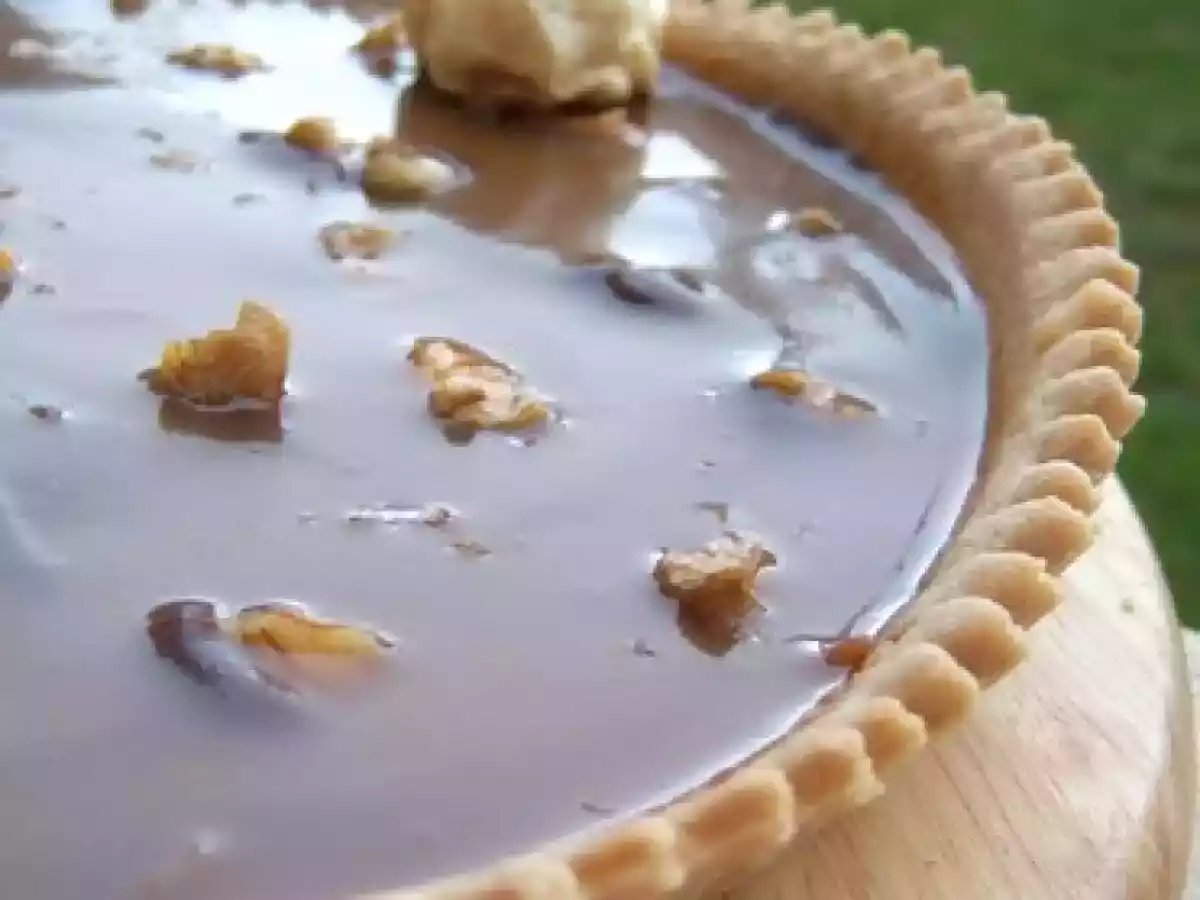 Tarte gourmande au chocolat au lait et caramel