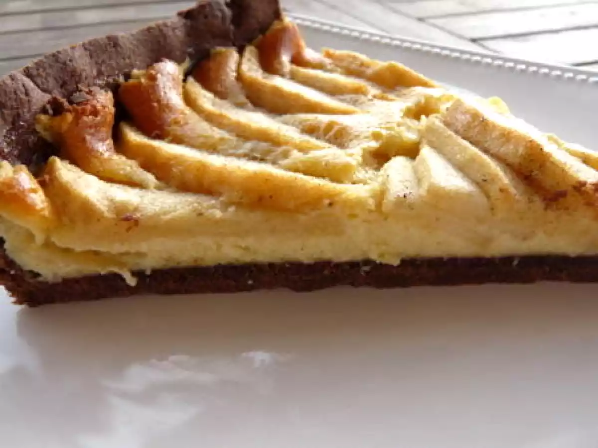 Tarte gourmande au chocolat et aux pommes