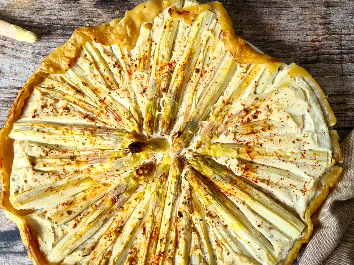 Tarte gourmande aux asperges