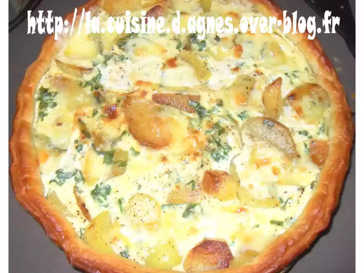 Tarte gratinée aux pommes de terre et Morbier