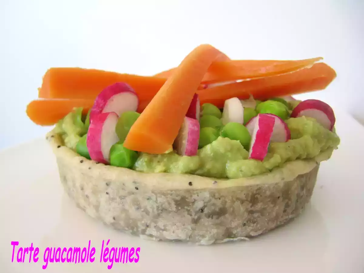 TARTE GUACAMOLE PETITS LEGUMES NOUVEAUX