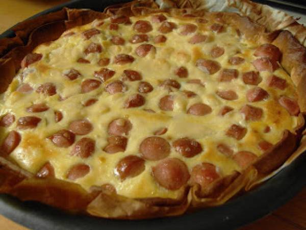 Tarte knacki et vache qui rit des enfants - Recette Ptitchef