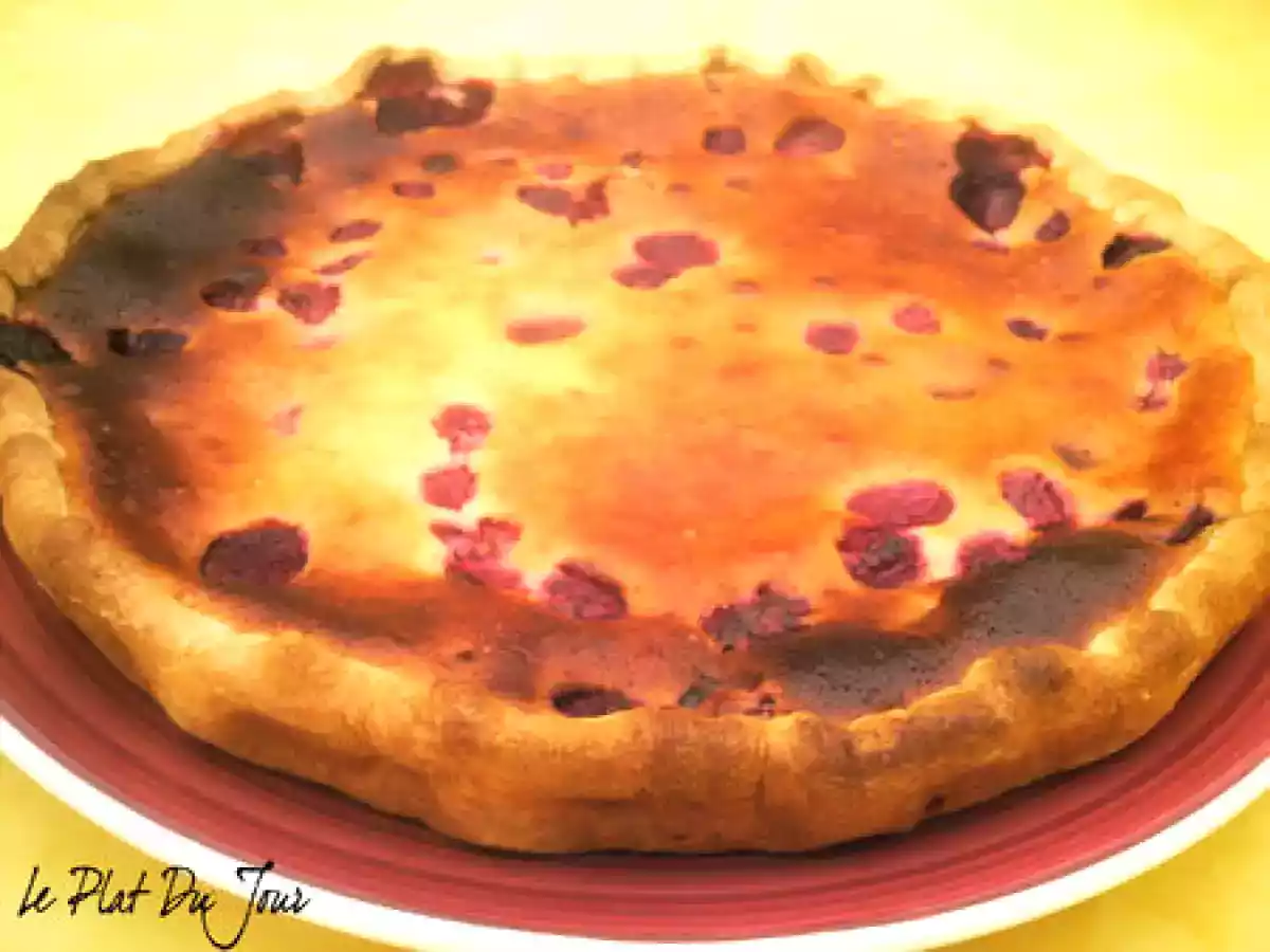 Tarte légère framboises et fromage blanc 0%!