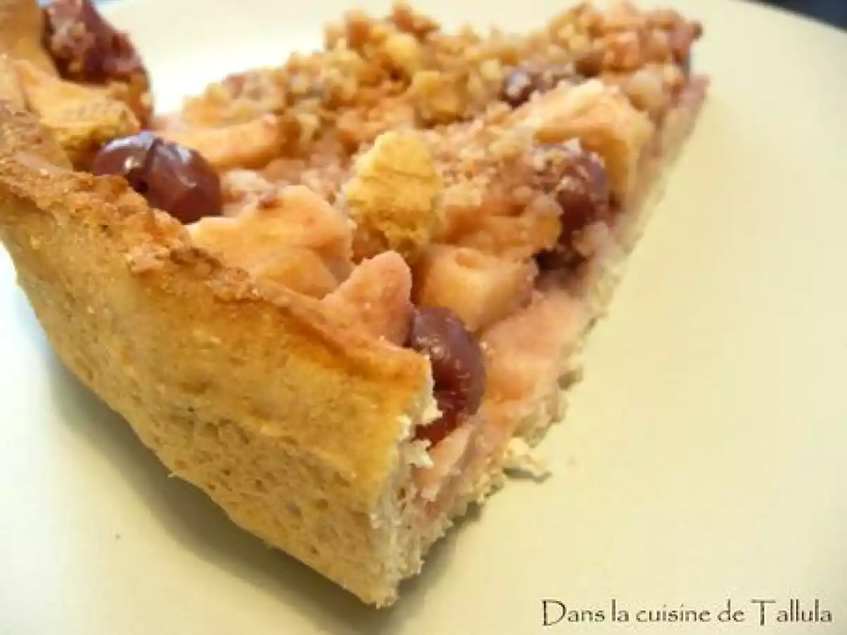 Tarte légère pommes/cerises