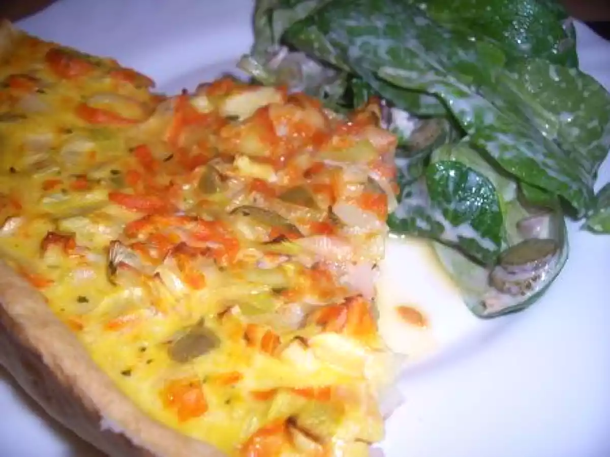 Tarte légumes - trois fromages au surimi