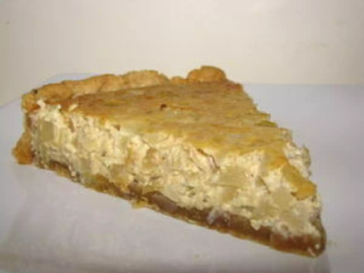 Tarte mascarpone, oignons, vin blanc et paprika