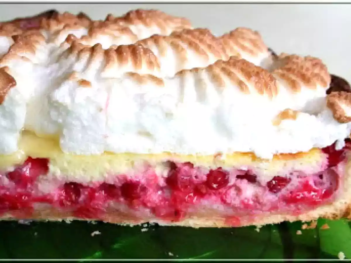 TARTE MERINGUEE AUX GROSEILLES