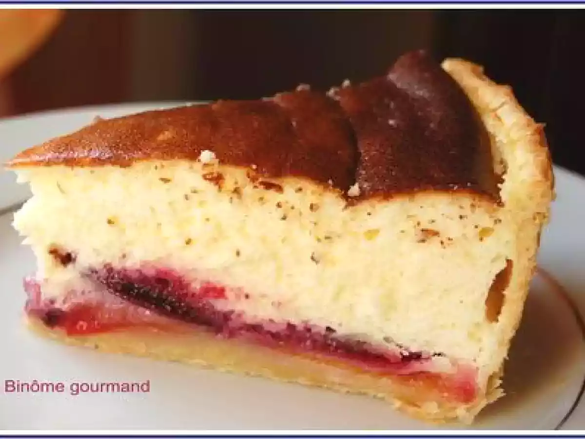 Tarte mousseuse aux prunes rouges et au fromage blanc - photo 3