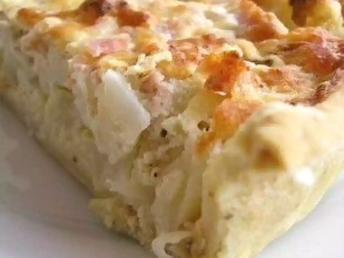 Tarte muscadée au chou-fleur et au jambon