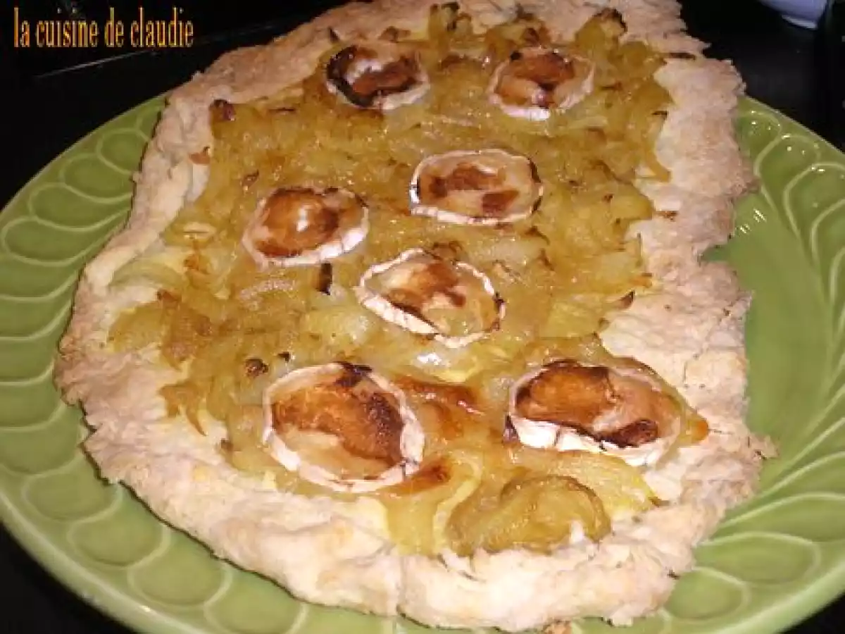 Tarte oignons-chèvre-miel