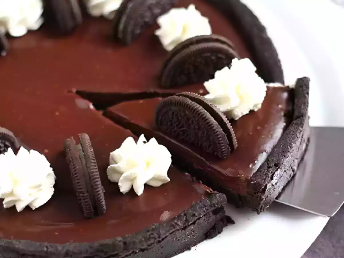Tarte Oreo et chocolat sans cuisson