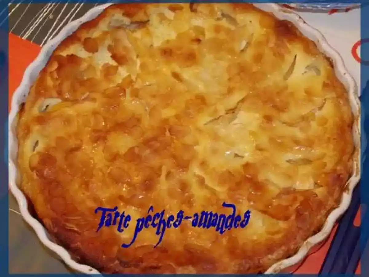 Tarte pêches-amande