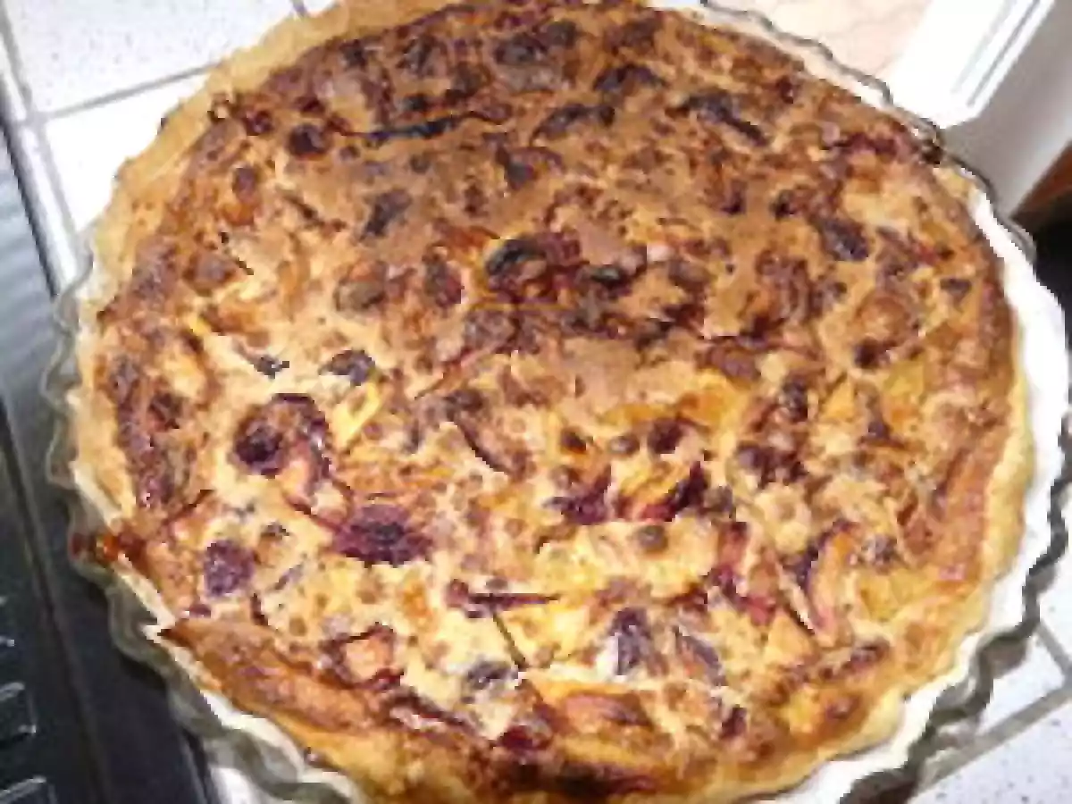 Tarte péches, pommes et poires