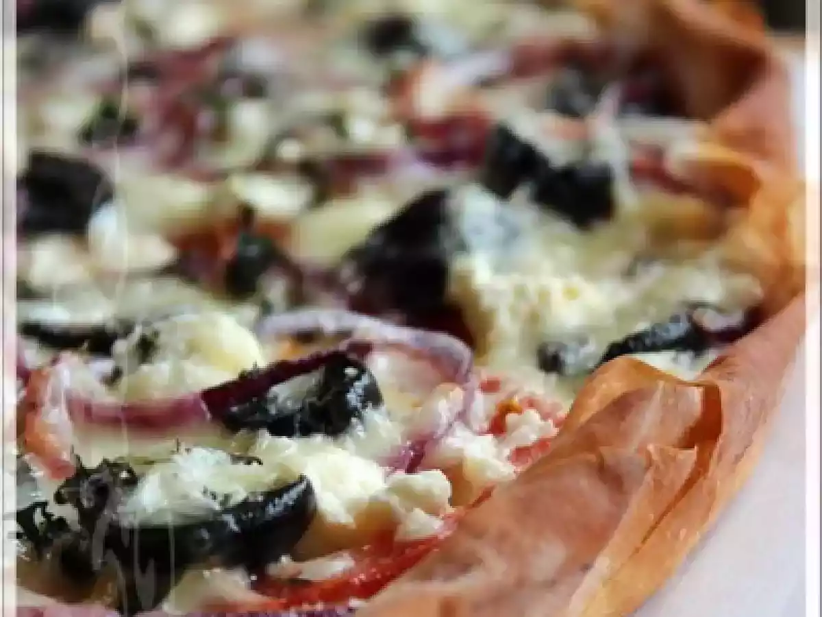 Tarte phyllo aux tomates et au feta