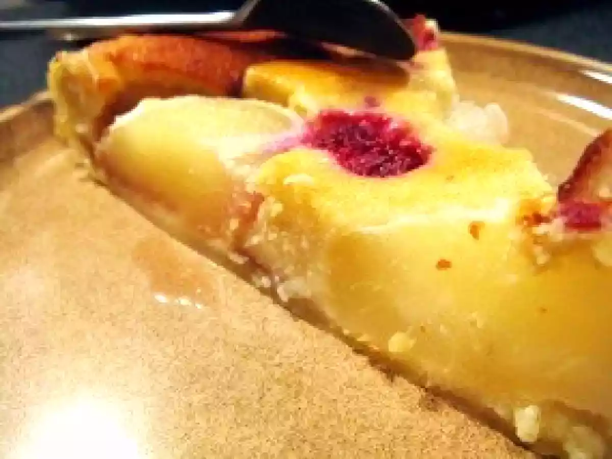 Tarte poire et framboise amandine prête en 5 minutes. - photo 4