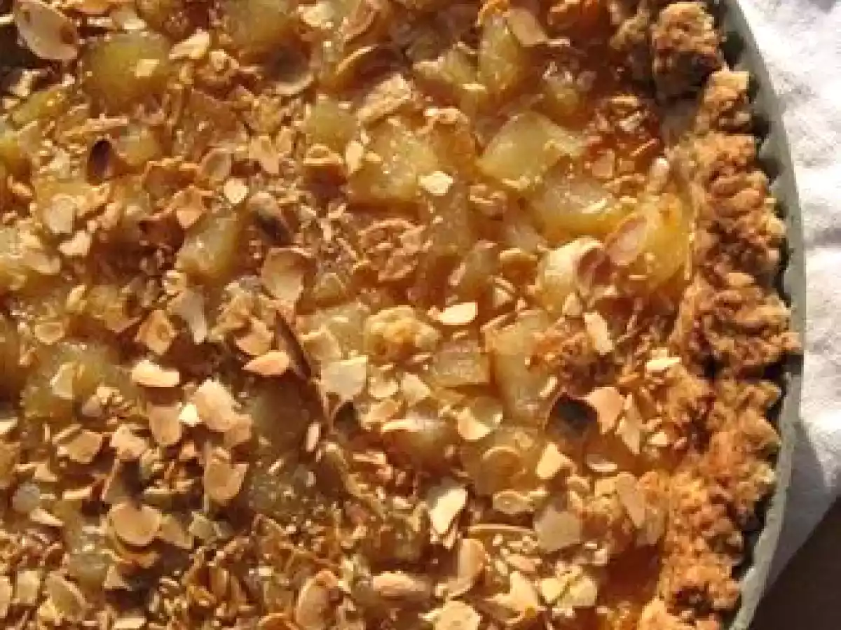 Tarte poire/amandes/sirop d'érable