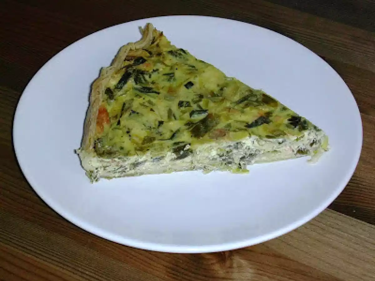Tarte poireau, saumon fumé et ricotta