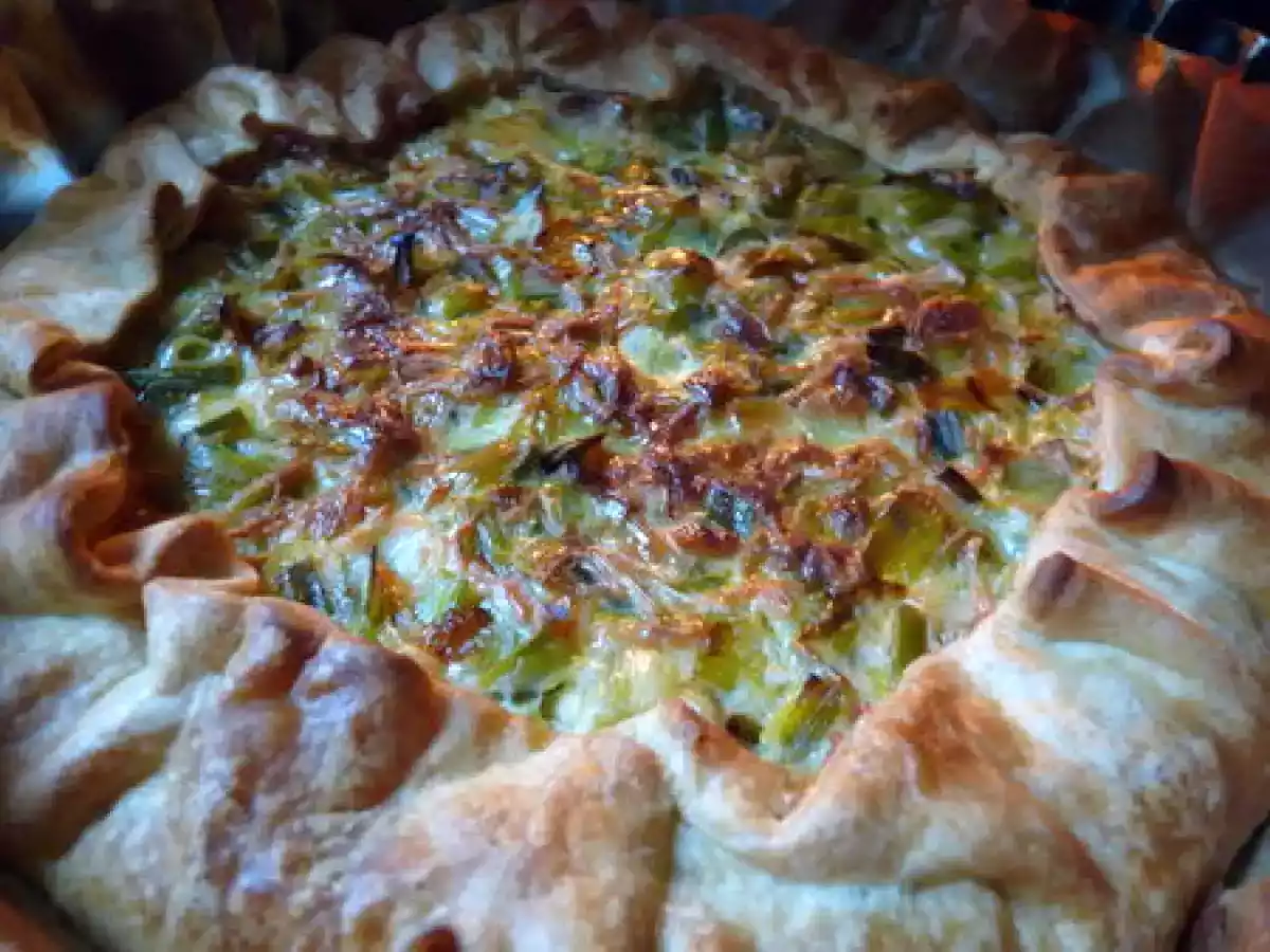 Tarte poireaux et Saint-Jacques