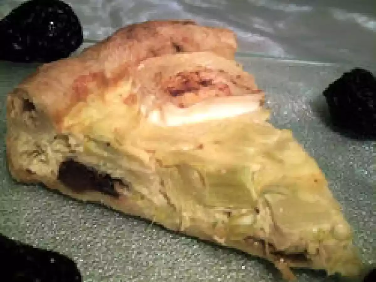 Tarte poireaux/pruneaux au chèvre