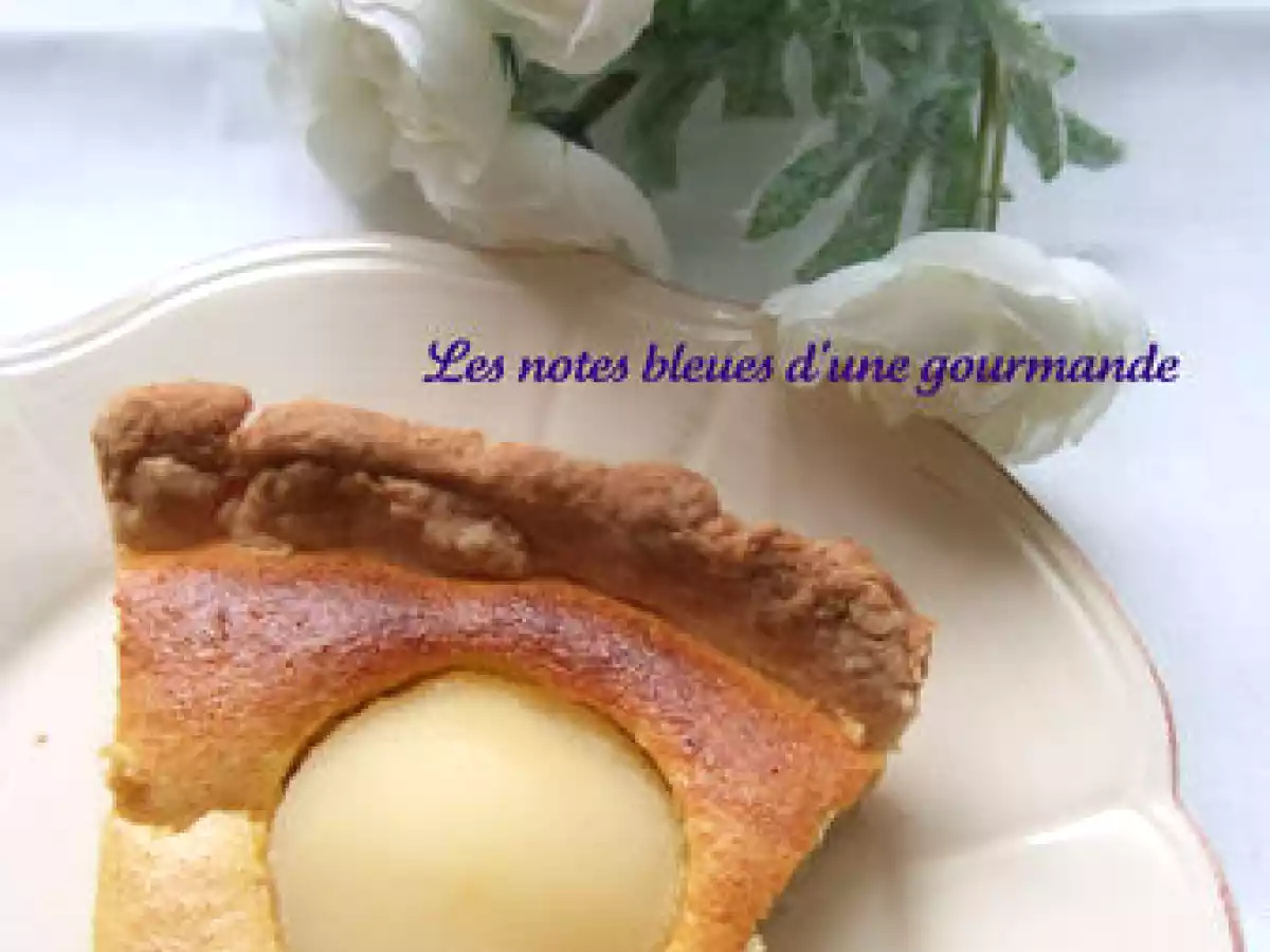Tarte poires amandes et crème de nougat blanc - photo 2