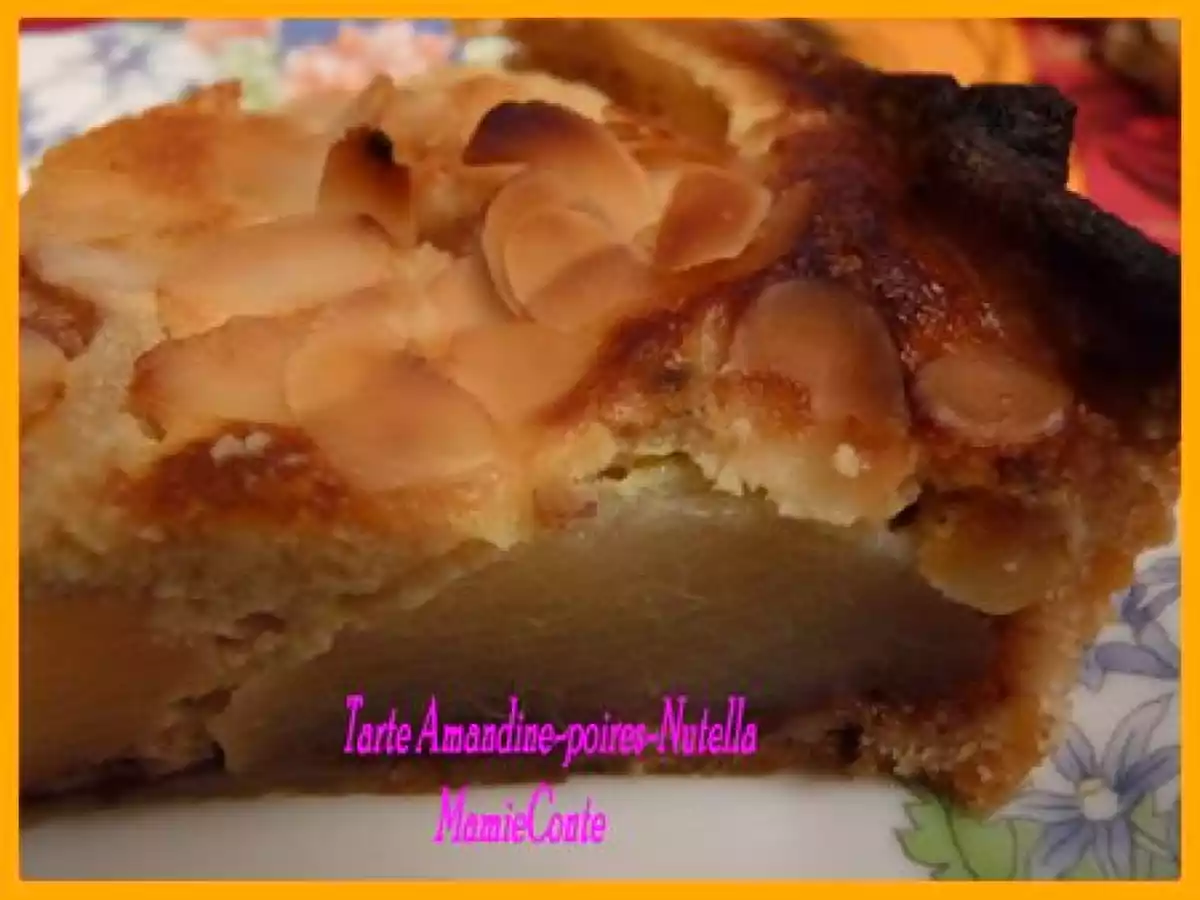 Tarte poires-amandine-nutella