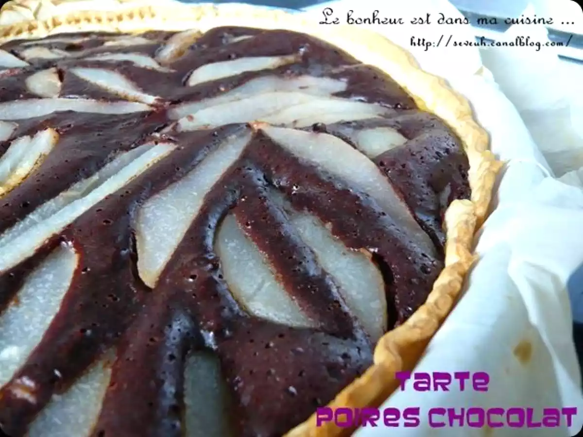 Tarte poires chocolat sans lactose