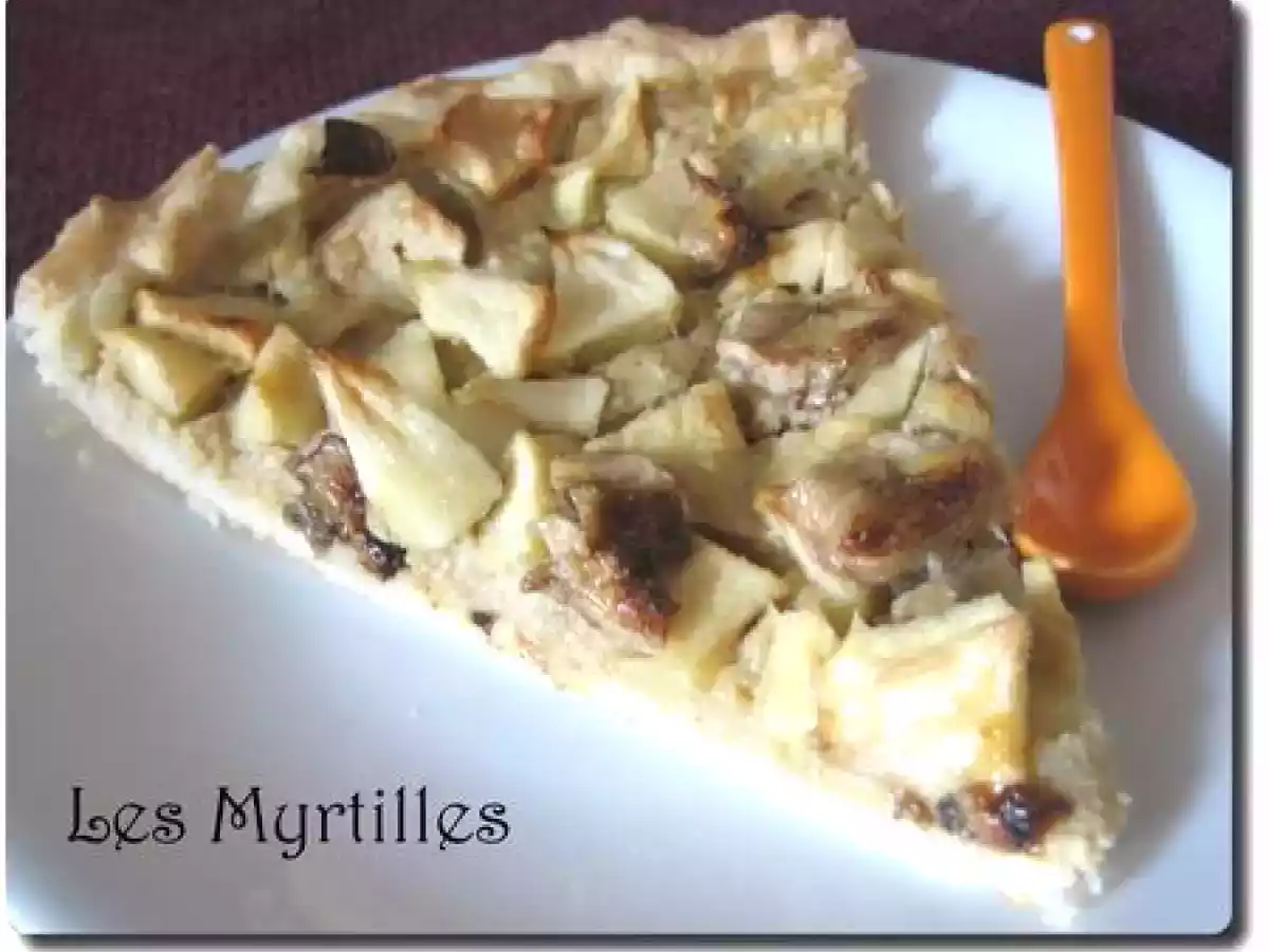 TARTE POMME-BANANE SUR LIT MANGUE-COCO