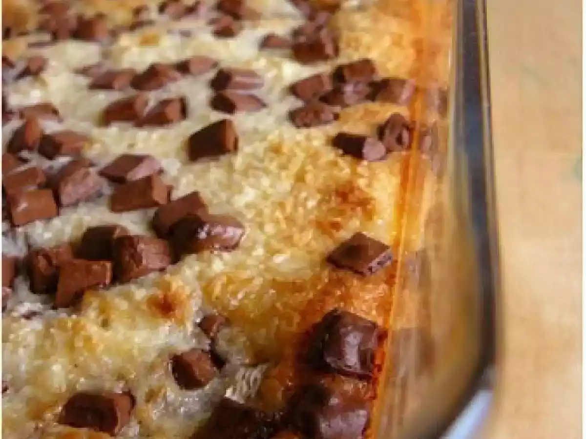 Tarte ratee = flan bananes/coco/chocolat reussi !