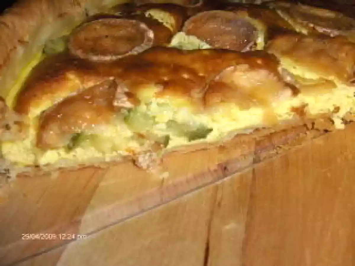 Tarte ricotta, citron, courgettes et chèvre