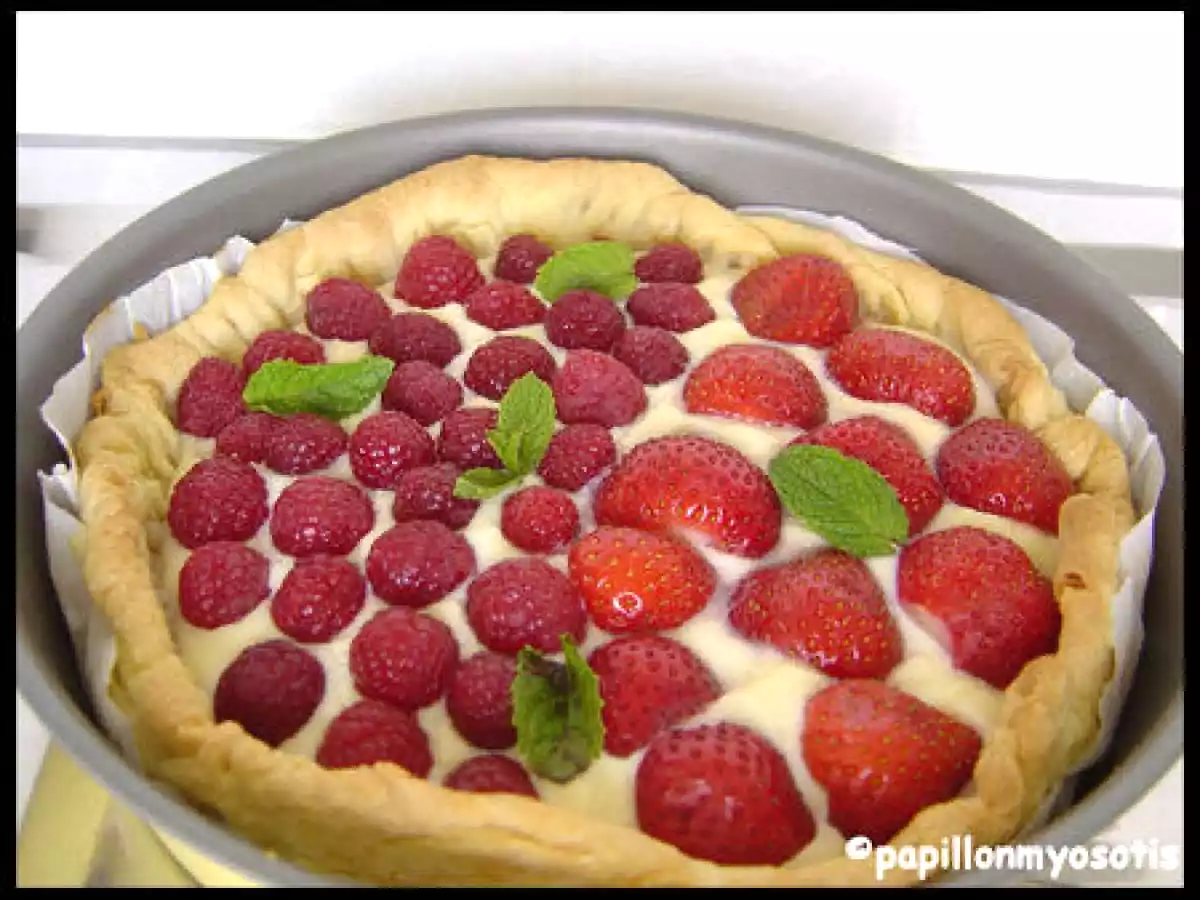 TARTE RICOTTA FRAMBOISES FRAISES