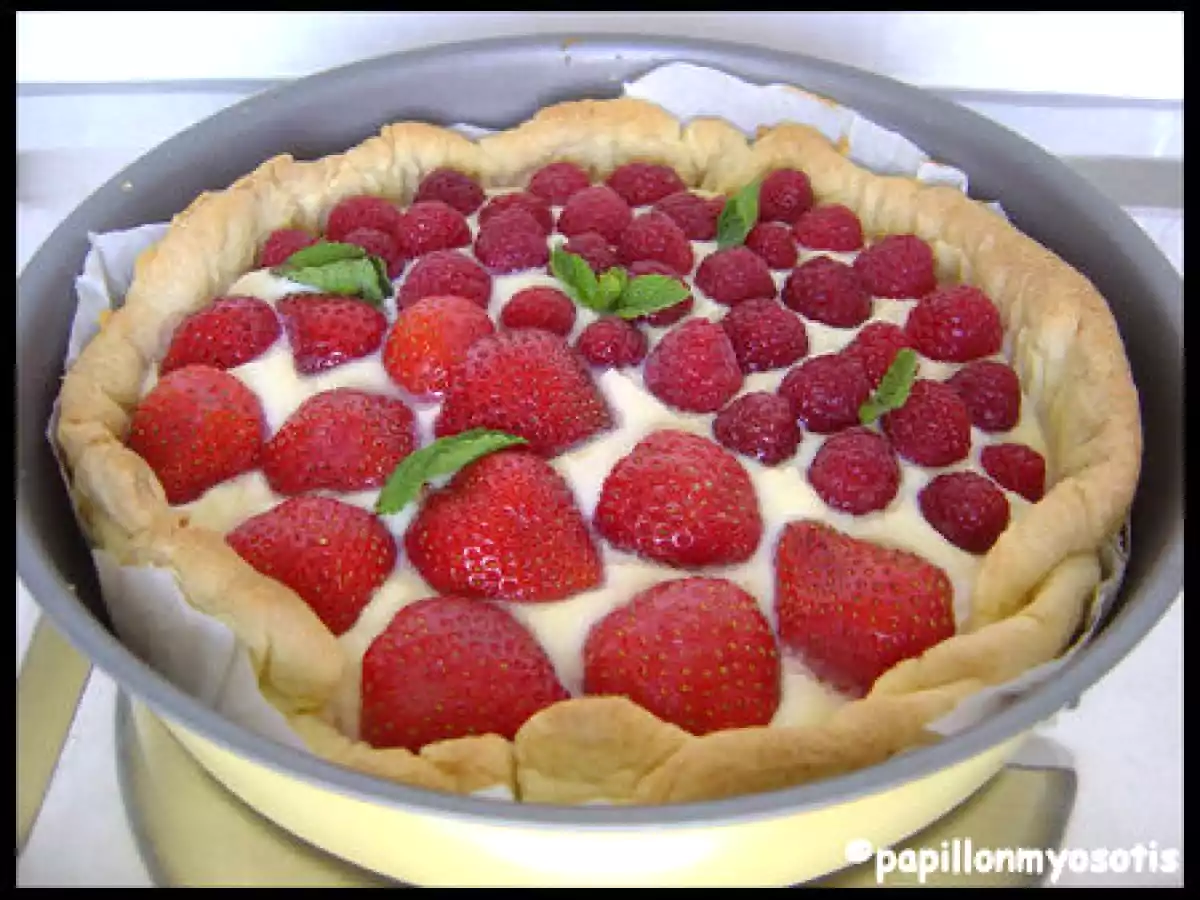 TARTE RICOTTA FRAMBOISES FRAISES - photo 2
