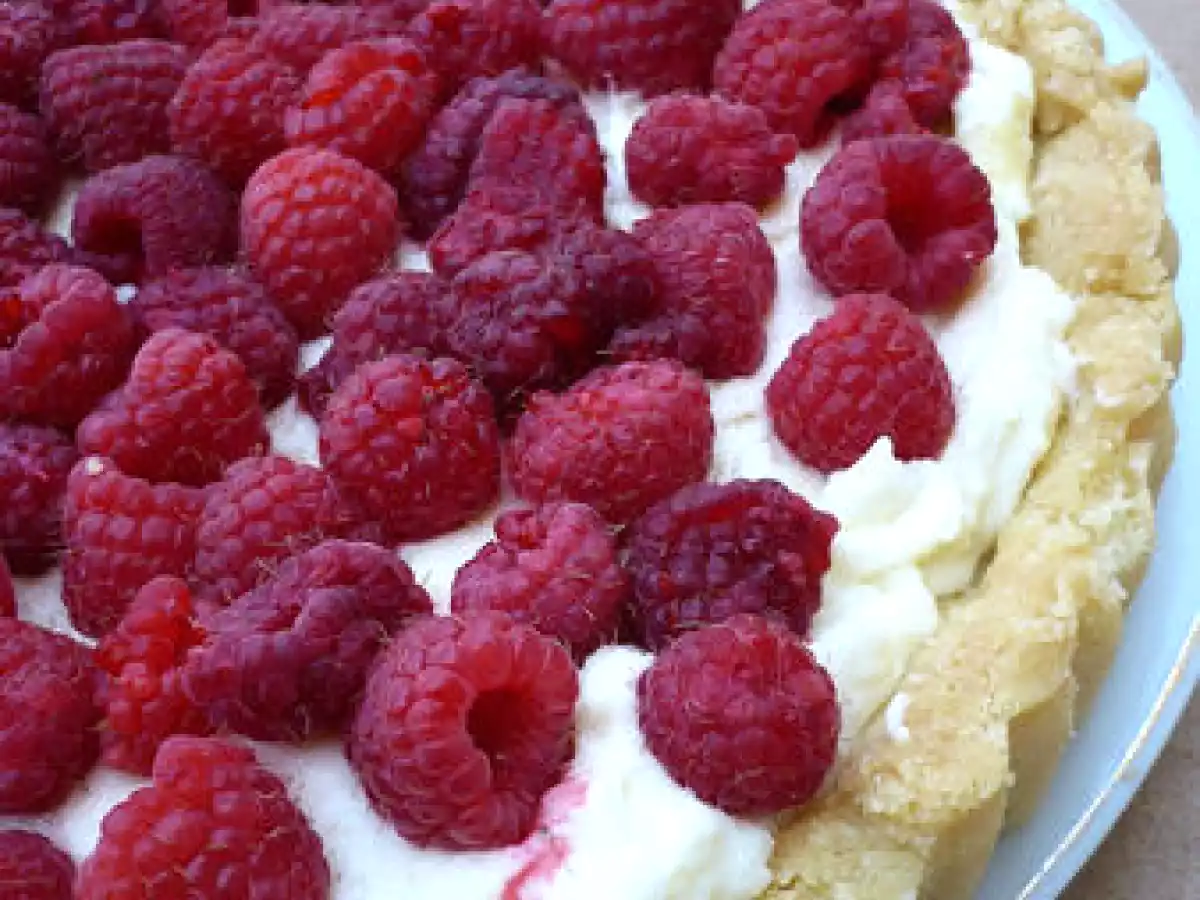 Tarte sablée aux framboises et mascarpone