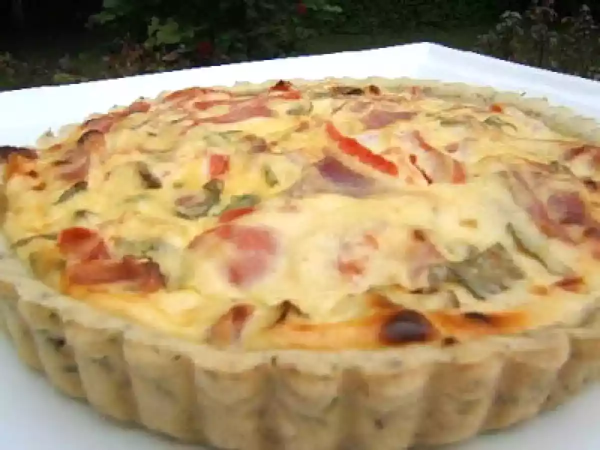 Tarte salée à la ricotta et jambon sec d' Auvergne